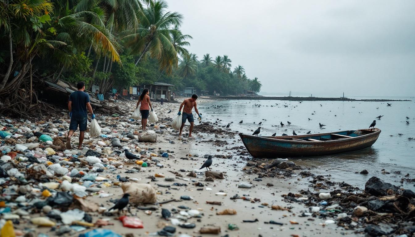 ontdek hoe een voormalig werelderfgoedeiland langzaam verandert in een stortplaats en welke gevolgen dit heeft voor het milieu en de lokale gemeenschap.