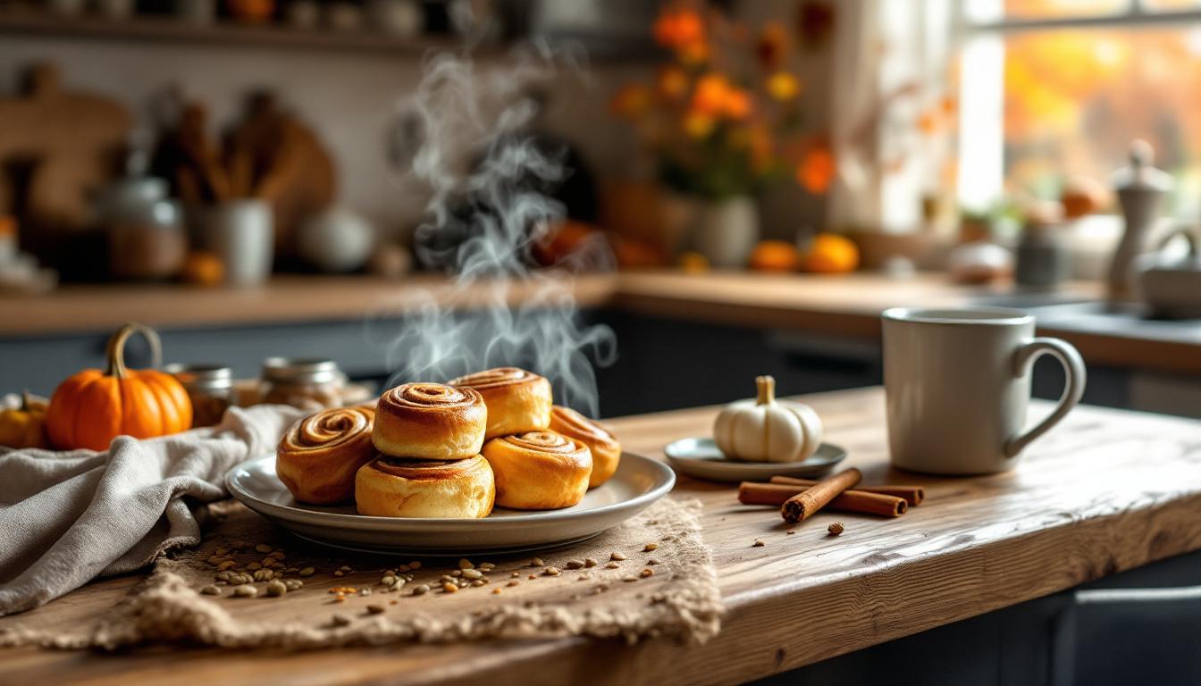 proef de smaak van herfst met onze heerlijke pompoen-cinnamon buns, de trend die iedereen geweldig vindt!