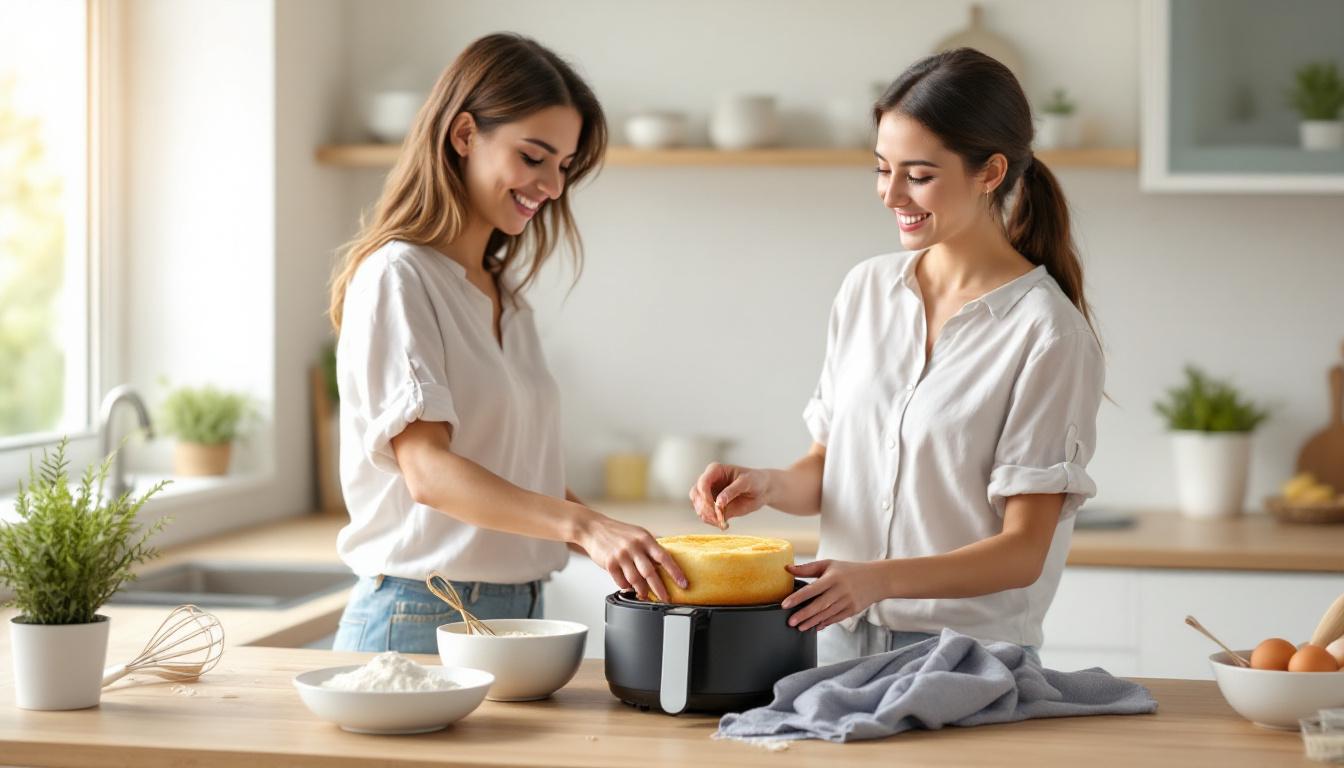 leer hoe je eenvoudig een luchtige cake bakt in de airfryer zonder oven. stap-voor-stap tips voor een heerlijk resultaat!
