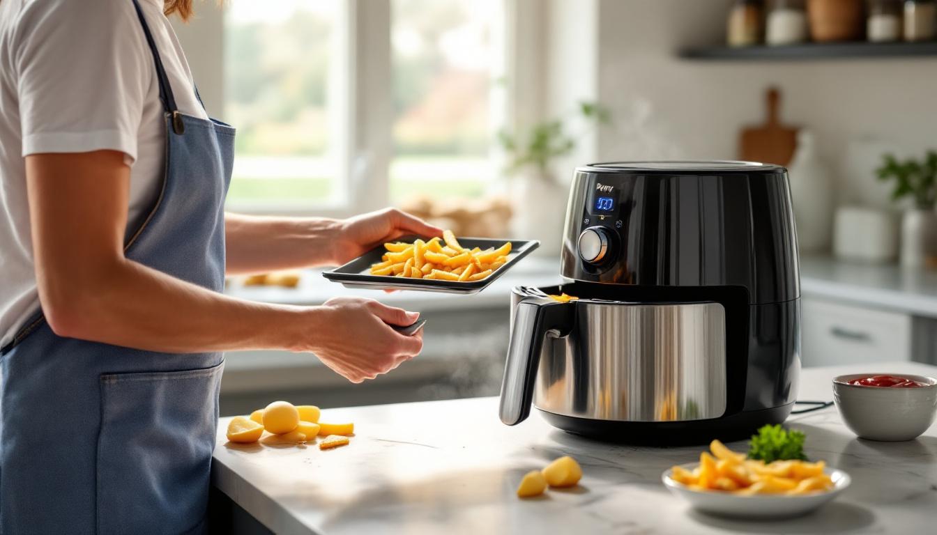 ontdek hoe je met deze eenvoudige truc je airfryer-frietjes eindelijk krokant en lekker kunt maken. perfect voor een smakelijke snack!